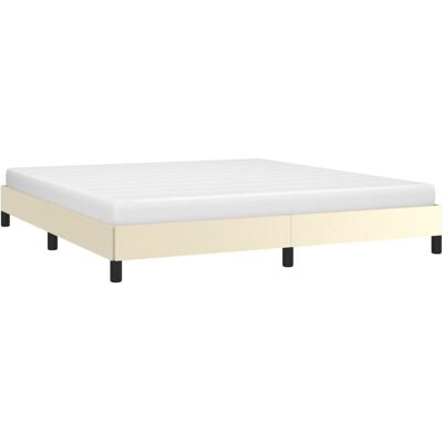 Estructura de Cama de Cuero Sintético Crema Vidaxl - Tipo de Cama Estructura de Cama de Cuero Sintético Crema Vidaxl - Tipo de Cama