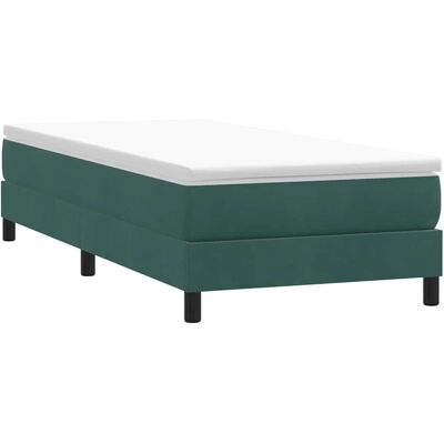 vidaXL Cama 90x220cm Verde Oscuro Terciopelo - Cama vidaXL Cama 90x220cm Verde Oscuro Terciopelo - Cama
