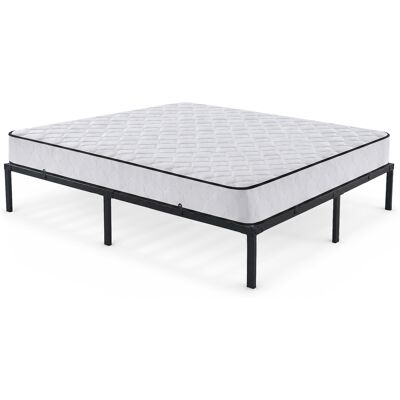 AKORD Cama Plegable De Metal 160x200 Cm Con Colchón Cama De Invitados Ahorra Espacio Con Estructura Y Somier De Láminas Negro 9 Patas 20 Láminas AKORD Cama Plegable De Metal 160x200 Cm Con Colchón Cama De Invitados Ahorra Espacio Con Estructura Y Somier De Láminas Negro 9 Patas 20 Láminas