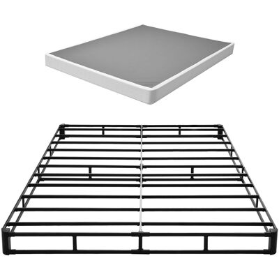 Vevor Somier De 201 X 151,5 X 13 Cm, Estructura De Metal Resistente, Base De Cama Capacidad Máxima De 1587,57 Kg Con Tela Lavable, 4 Esquinas Redondeados, Para Hogar, Hoteles, Casas De Huespedes Vevor Somier De 201 X 151,5 X 13 Cm, Estructura De Metal Resistente, Base De Cama Capacidad Máxima De 1587,57 Kg Con Tela Lavable, 4 Esquinas Redondeados, Para Hogar, Hoteles, Casas De Huespedes