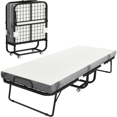 JHY DESIGN Cama Plegable De 80x200 Cm, Estructura De Acero, Capacidad De Carga 150 Kg. JHY DESIGN Cama Plegable De 80x200 Cm, Estructura De Acero, Capacidad De Carga 150 Kg.