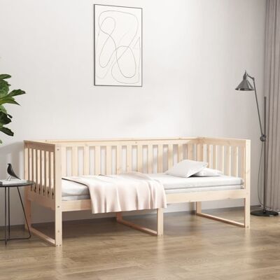 vidaXL Cama día de madera maciza de pino - Muebles rústicos multifunción vidaXL Cama día de madera maciza de pino - Muebles rústicos multifunción