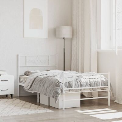 Estructura de cama blanca 75x190 cm - cama vidaXL Estructura de cama blanca 75x190 cm - cama vidaXL
