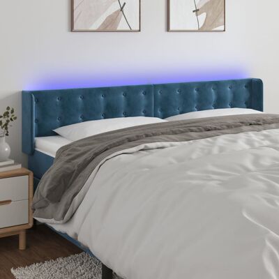 Cabezal de terciopelo azul oscuro con LED - Cabezal Cabezal de terciopelo azul oscuro con LED - Cabezal