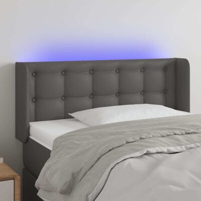Cabecero LED gris vidaXL - Cabecero con luces LED Cabecero LED gris vidaXL - Cabecero con luces LED