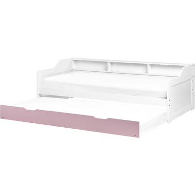 Cama de Madera Blanca Beliani Edern - 193x204x66 cm Cama de Madera Blanca Beliani Edern - 193x204x66 cm