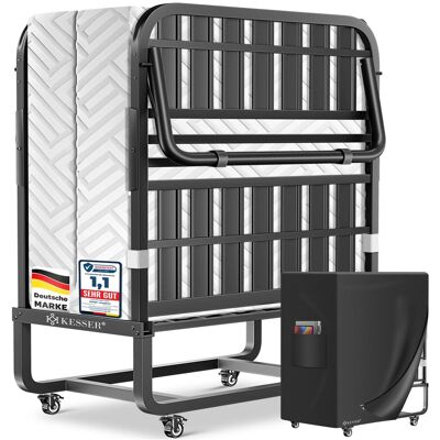 Kesser® Cama Plegable 200 X 90 Cm, Con Colchón - Premium Confort, Blanco Kesser® Cama Plegable 200 X 90 Cm, Con Colchón - Premium Confort, Blanco