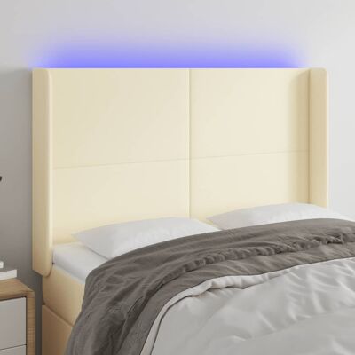 vidaXL Cremă cabecero LED - Cabecero con luces LED vidaXL Cremă cabecero LED - Cabecero con luces LED
