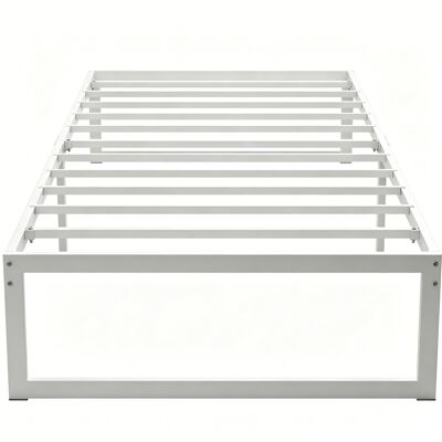 JHY DESIGN Estructura De Cama Con Espacio De Almacenamiento Y Somier De Láminas De Acero, 32,5 Cm De Altura, Funcionamiento Silencioso, 200 X 90 Cm, Blanca. JHY DESIGN Estructura De Cama Con Espacio De Almacenamiento Y Somier De Láminas De Acero, 32,5 Cm De Altura, Funcionamiento Silencioso, 200 X 90 Cm, Blanca.