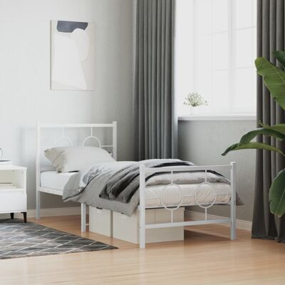 vidaXL Estructura de cama - Blanco - 80x200cm - Cama vidaXL Estructura de cama - Blanco - 80x200cm - Cama