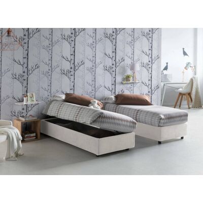 Cama Talamo Italia Diletta - 80x190cm, Blanco, Apertura lateral Cama Talamo Italia Diletta - 80x190cm, Blanco, Apertura lateral