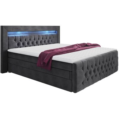 MIRJAN24 Mobilier1 - Cama Continental Nashville 124 , Continental, Doble, 160x200, Tapiz, Somieres, 180x220x115cm, Led MIRJAN24 Mobilier1 - Cama Continental Nashville 124 , Continental, Doble, 160x200, Tapiz, Somieres, 180x220x115cm, Led