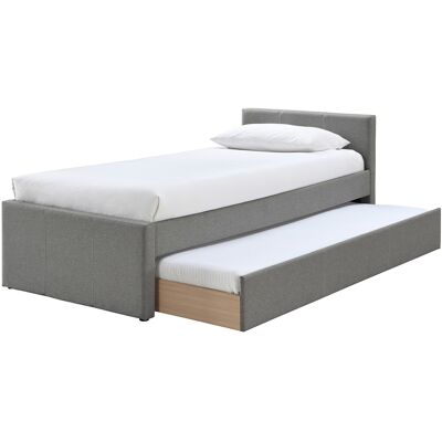 MILIBOO Cama Nido Infantil 90 × 195 Cm Tela Gris Macco MILIBOO Cama Nido Infantil 90 × 195 Cm Tela Gris Macco