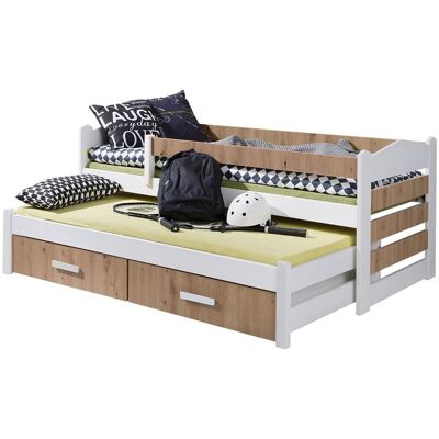 MOBILIER1 Cama Henderson 140 Marrón Claro - Cama MOBILIER1 Cama Henderson 140 Marrón Claro - Cama