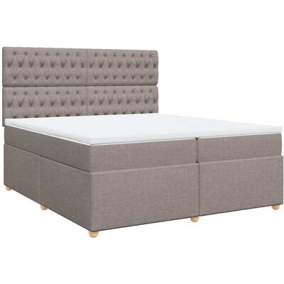 vidaXL Cama boxspring 200x200 cm con colchón - Taupe vidaXL Cama boxspring 200x200 cm con colchón - Taupe