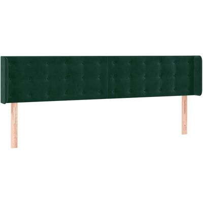 Cabecero con LED de terciopelo verde oscuro 203x16x78/88 cm VidaXL Cabecero con LED de terciopelo verde oscuro 203x16x78/88 cm VidaXL