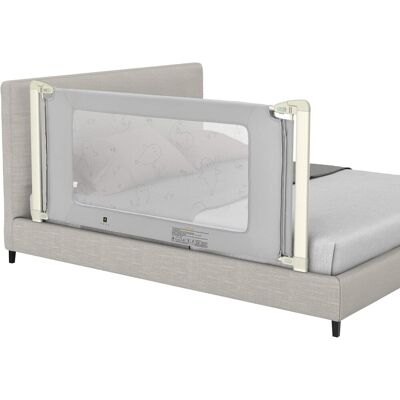 Costway - 180 Cm Barandilla De Cama Bebe, Altura Ajustable 80-95 Cm, Barrera De Cama Con Accesorios De Conexión Para Camas Dobles,queen Y King Costway - 180 Cm Barandilla De Cama Bebe, Altura Ajustable 80-95 Cm, Barrera De Cama Con Accesorios De Conexión Para Camas Dobles,queen Y King