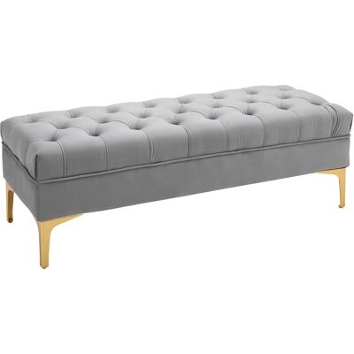 JHY DESIGN Banco, Banco De Cama, Banco Para Zapatos Con Patas Elevadas, Dormitorio, Terciopelo, Gris Claro JHY DESIGN Banco, Banco De Cama, Banco Para Zapatos Con Patas Elevadas, Dormitorio, Terciopelo, Gris Claro