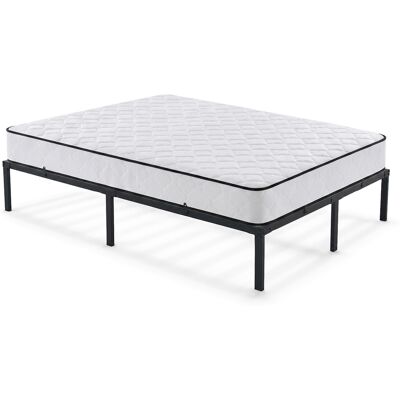 AKORD Cama Plegable De Metal 120x200 Cm Con Colchón Cama De Invitados Ahorra Espacio Con Estructura Y Somier De Láminas Negro 9 Patas 20 Láminas AKORD Cama Plegable De Metal 120x200 Cm Con Colchón Cama De Invitados Ahorra Espacio Con Estructura Y Somier De Láminas Negro 9 Patas 20 Láminas