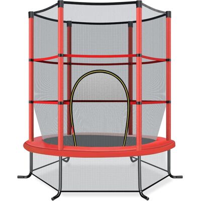 Costway - Cama Elástica Para Niños, Trampoliín Con Red De Seguridad Y Almohadilla Para Muelles, Estructura En Acero Resistente (rojo) Costway - Cama Elástica Para Niños, Trampoliín Con Red De Seguridad Y Almohadilla Para Muelles, Estructura En Acero Resistente (rojo)