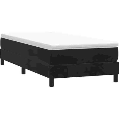 vidaXL Cama box spring - 80x220 cm, Terciopelo, Negro - Boxspring Bed vidaXL Cama box spring - 80x220 cm, Terciopelo, Negro - Boxspring Bed