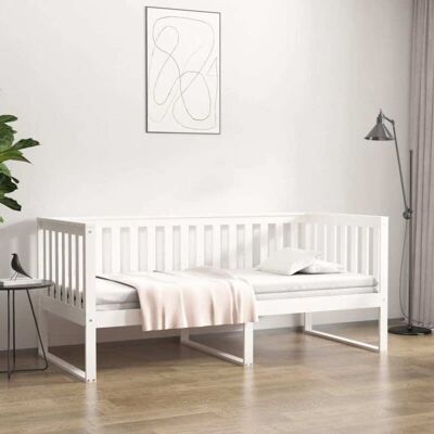 Sofá cama madera de pino blanco vidaXL - 90x190 cm Multifuncional Sofá cama madera de pino blanco vidaXL - 90x190 cm Multifuncional