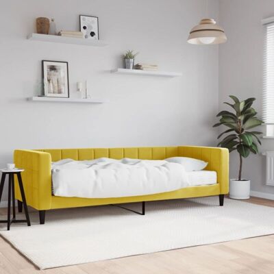 Sofá cama con colchón vidaXL - Amarillo 80x200cm Sofá cama con colchón vidaXL - Amarillo 80x200cm