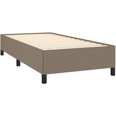 vidaXL Estructura de cama Taupe 100x200cm Tela - Estructura de cama vidaXL Estructura de cama Taupe 100x200cm Tela - Estructura de cama