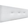 Cabecero de Polipiel aqualine Pro cabeceros Cabezal tapizado Cama (Polipiel Blanco, 135cm (Camas 120/135/140)) - blanco - Dhome