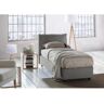 TALAMO ITALIA Cama individual Vanessa, Cama contenedor con revestimiento de tela, 100% Made in Italy, Apertura frontal, adecuado para colchón 80x190 cm, Gris, con