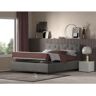 TALAMO ITALIA Contenedor cama doble Italia Beethoven, Made in Italy, Estructura en tejido tapizado efecto terciopelo, Apto para colchón 160x190 cm, Gris, con