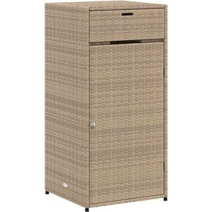 Armario De Almacenaje De Jardín Ratán Pe Beige 55x55x111 Cm Vidaxl Armario De Almacenaje De Jardín Ratán Pe Beige 55x55x111 Cm Vidaxl
