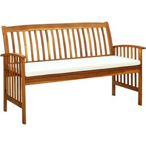 Helloshop26 - Banco De Jardín Muebles De Terraza Exterior Con Cojín 147 Cm Madera Maciza De Acacia 020011431 Helloshop26 - Banco De Jardín Muebles De Terraza Exterior Con Cojín 147 Cm Madera Maciza De Acacia 020011431