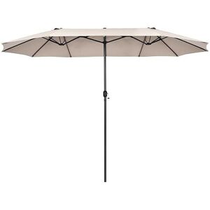 Sombrillas Jardin Grandes Doble Cara, 4,7 X 2,8m, Sombrilla Terraza Exterior Con Manivela Y Base, Sombrilla Parasol Doble Playa Terraza Balcón Piscina Beige - Costway Sombrillas Jardin Grandes Doble Cara, 4,7 X 2,8m, Sombrilla Terraza Exterior Con Manivela Y Base, Sombrilla Parasol Doble Playa Terraza Balcón Piscina Beige - Costway