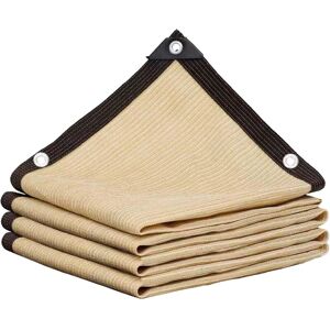 Jn.songs - Tela De Sombra, Red De Sombra Exterior, Toldo Vela Para Pérgola, Terraza, Plantas, Invernadero, Balcón, Marrón - 4x4m Jn.songs - Tela De Sombra, Red De Sombra Exterior, Toldo Vela Para Pérgola, Terraza, Plantas, Invernadero, Balcón, Marrón - 4x4m