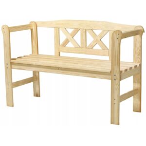 KADAX Banco de Jardín de Madera con Respaldo 119 cm - Muebles de Jardín KADAX Banco de Jardín de Madera con Respaldo 119 cm - Muebles de Jardín