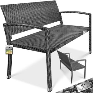Banco De Jardín Poliratán 2 Plazas Resistente A La Intemperie Banco De Ratán Resistente A Los Rayos Uv Y Cargable Hasta 320 Kg Banco De Balcón 125x62x90cm Muebles De Jardín Con Reposabrazos - Kesser Banco De Jardín Poliratán 2 Plazas Resistente A La Intemperie Banco De Ratán Resistente A Los Rayos Uv Y Cargable Hasta 320 Kg Banco De Balcón 125x62x90cm Muebles De Jardín Con Reposabrazos - Kesser