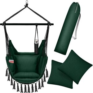 Kesser - Silla colgante con 2 cojines, portabebidas y compartimento para libros, silla colgante Safari xxl para adultos y niños, hamaca de hasta 150