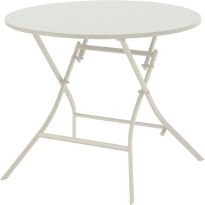 HESPERIDE Mesa De Jardín Plegable Redonda Greensboro De Arcilla 4 Plazas De Acero - Hespéride HESPERIDE Mesa De Jardín Plegable Redonda Greensboro De Arcilla 4 Plazas De Acero - Hespéride