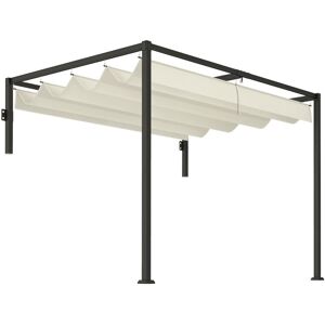 Pérgola de jardín de acero Outsunny - 3x2 m, Resistente al agua, Retráctil Pérgola de jardín de acero Outsunny - 3x2 m, Resistente al agua, Retráctil