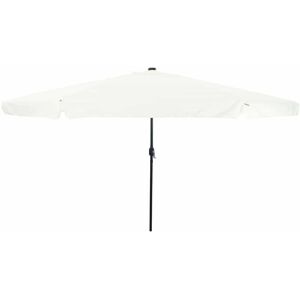 Sombrilla de jardín con luces LED ø395x245 cm Beige - Sombrilla de patio Sombrilla de jardín con luces LED ø395x245 cm Beige - Sombrilla de patio