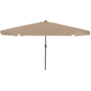 Sombrilla de Jardín con Luces LED Ø395x245 cm Taupe VidaXL Sombrilla de Jardín con Luces LED Ø395x245 cm Taupe VidaXL
