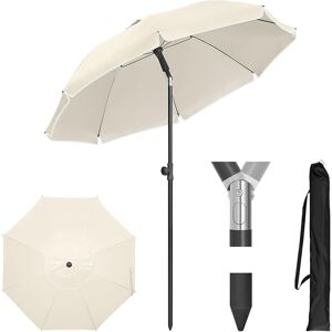 Woltu Sombrilla De Jardín Con Altura Ajustable Y Cabezal Inclinable, Φ155 Cm, Beige, Para Balcón, Jardín Y Playa Woltu Sombrilla De Jardín Con Altura Ajustable Y Cabezal Inclinable, Φ155 Cm, Beige, Para Balcón, Jardín Y Playa