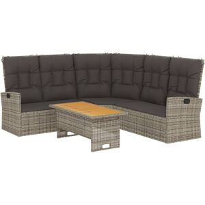 HELLOSHOP26 Muebles De Jardín Muebles De Exterior Juego De Muebles De 2 Piezas Con Cojines Grises Resina Tejida 020015893 HELLOSHOP26 Muebles De Jardín Muebles De Exterior Juego De Muebles De 2 Piezas Con Cojines Grises Resina Tejida 020015893