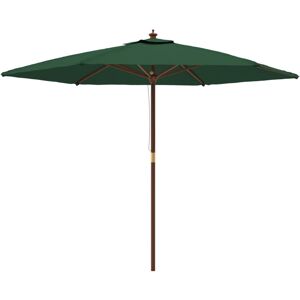 Sombrilla De Jardín Con Poste De Madera Verde 299x240 Cm Vidaxl Sombrilla De Jardín Con Poste De Madera Verde 299x240 Cm Vidaxl