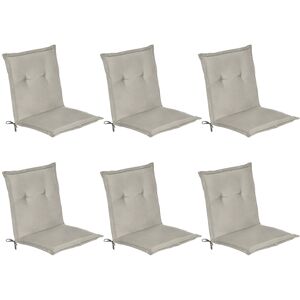 Beautissu Loft Nl - Set De 6 Cojines Para Sillas De Balcón O Asiento Exterior Con Respaldo Bajo - 100x50x6 Cm - Placas Compactas De Gomaespuma gris Claro Beautissu Loft Nl - Set De 6 Cojines Para Sillas De Balcón O Asiento Exterior Con Respaldo Bajo - 100x50x6 Cm - Placas Compactas De Gomaespuma gris Claro