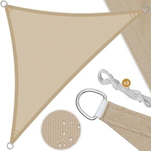 Kesser® Toldo Tejido Hdpe Repelente Al Agua Y Resistente Al Viento Triangular 5 Pliegues Cosidos En Cruz Robusto Y Estable Crema / Triángulo / 5x5x5m Kesser® Toldo Tejido Hdpe Repelente Al Agua Y Resistente Al Viento Triangular 5 Pliegues Cosidos En Cruz Robusto Y Estable Crema / Triángulo / 5x5x5m