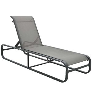 Helloshop26 - Tumbona Tumbona Para Tomar El Sol Cama De Jardín Terraza Muebles De Exterior Aluminio Y Textilene Gris 020012252 Helloshop26 - Tumbona Tumbona Para Tomar El Sol Cama De Jardín Terraza Muebles De Exterior Aluminio Y Textilene Gris 020012252