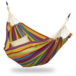 Relaxdays Hamaca Colgante para 2 Personas, XXL, Interior y Exterior, Algodón y Poliéster, 150 x 272 cm, Multicolor
