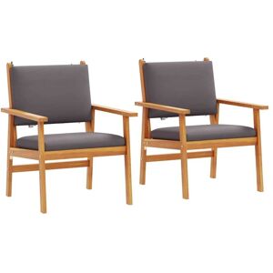 vidaXL Conjunto de Muebles Exteriores de Acacia en Antracita vidaXL Conjunto de Muebles Exteriores de Acacia en Antracita